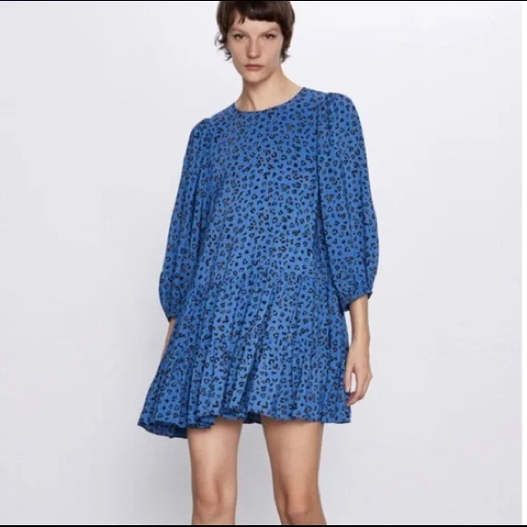 blue leopard print dress zara Poplin Babydoll Dress Zara Dresses Zara Blue Baby Doll Dress Poshmark Sky Blue Satin Maxi Leather sole Size:16 1/2 inches ANIMAL PRINT TULLE DRESS